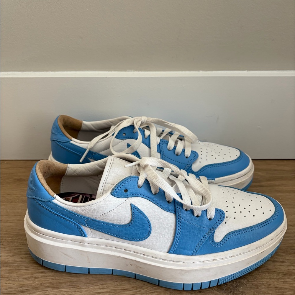 Nike Sky Blue and White Low-Top Dunk Sneakers